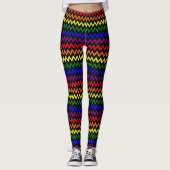 Leggings Zigzag Couleurs de Fierté (Devant)