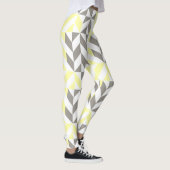 Leggings ZigZag géométrique jaune et argent (Droite)
