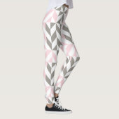 Leggings ZigZag géométrique rose et argent (Droite)