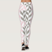 Leggings ZigZag géométrique rose et argent (Dos)