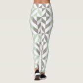 Leggings ZigZag géométrique Sage Green et Silver (Dos)
