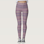Leggings zigzag rouge et vert (Devant)
