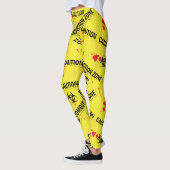 Leggings Zombie Infecté Caution Sang Fragmenté (Gauche)