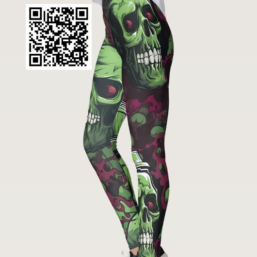 Leggings Zombie vert mort