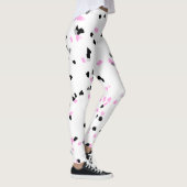 Leggings Zones blanches roses noires mignonnes (Droite)