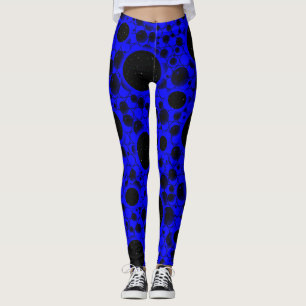 Leggings Zones de bulles spatiales - Bleu
