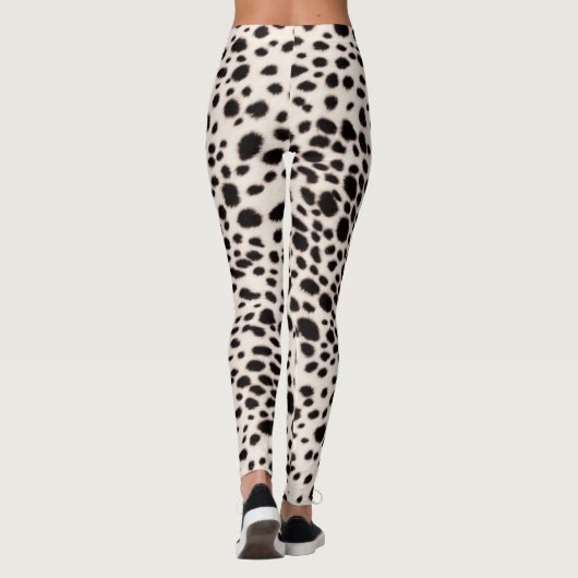 Leggings Zones de Dalmation Blanche Neige : Fourrure Animal (Dos)