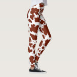 Leggings Zones de vache Brown modernes Imprimer Fermier de<br><div class="desc">Décor classique et tendance brun et blanc taches de vache texture design intérieur et cadeaux. Poster de animal taches de vache</div>