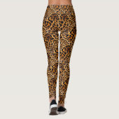 Leggings Zones léopard Brown noir Animal sauvage Art (Dos)