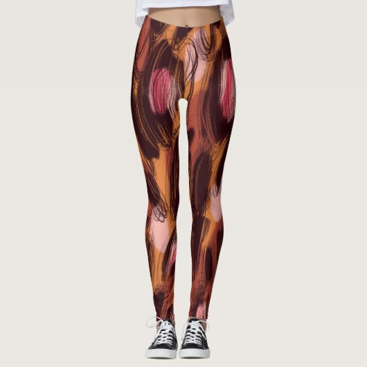 Leggings Zones léopard Motif animal africain (Devant)