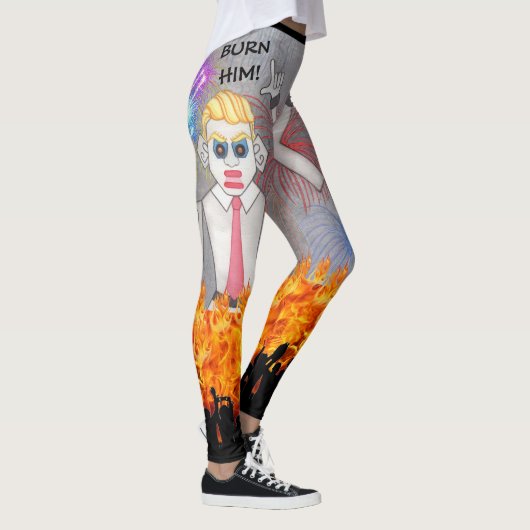 Leggings Zozobra Père Noël Fe, NM Gloom Away ! Brûle-Le ! (Droite)
