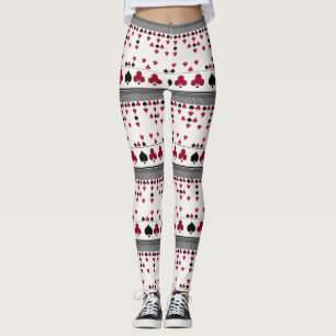 Leggings zwart en rood, mode patroon