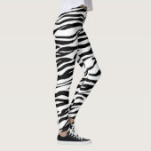 Leggings zwart/wit afdrukken vrouwen (Rechts)