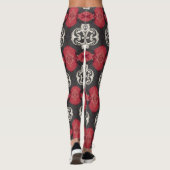 Leggings zwart, wit, rood (Achterkant)