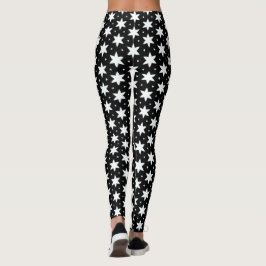 Leggings zwart-wit Star Pattern