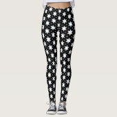 Leggings zwart-wit Star Pattern (Voorkant)