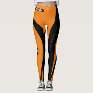 Leggings zwarte pompoen, Sinaasappel