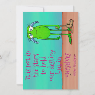 Leggs avec citation, carte de vacances