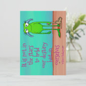 Leggs avec citation, carte de vacances (Debout devant)