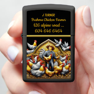 Leghorn Chicken Farmer in een kleurrijke schuur