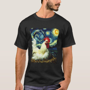 Leghorn Kip Nachtelijke Sterrenhemel Leghorn Kip T-shirt