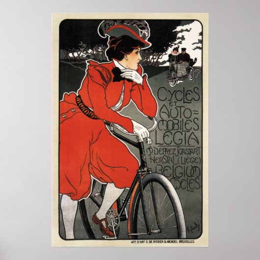 Legia Cycles Belgium Poster fiets Advert (Voorkant)