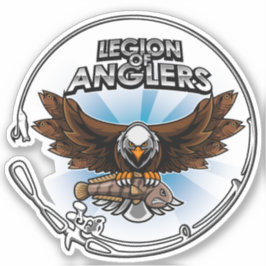 Legioen van Anglers Blauw Vinyl Decal Sticker