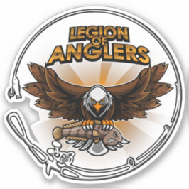 Legioen van Anglers Gouden Vinyl Decal Sticker