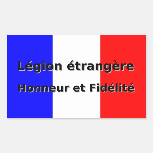 Legion etrangere - Honneur et Fidelite Rechthoekige Sticker (Voorkant)
