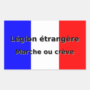 Legion etrangere - Marche ou creve Rechthoekige Sticker