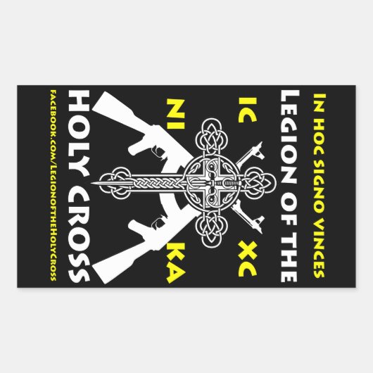 Legion van het Heilige Kruis Rechthoekige Sticker (Voorkant)