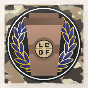 Legion van koffie - Coffee Camo Glass Onderzetter