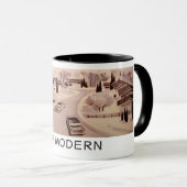 Legitieme 1959 Modernistische Mok van het woongebi (Voorkant rechts)