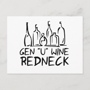 Legitieme Gen*U*Wijn Redneck Briefkaart