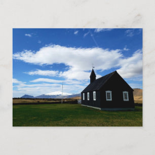 L'église noire de Budir sur carte postale