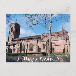 L'église St Mary's, carte postale de Prestwich