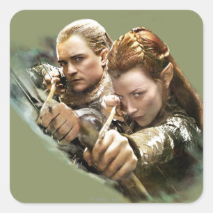 LEGOLAS GREENLEAF™ en TAURIEL™ Graphic Vierkante Sticker