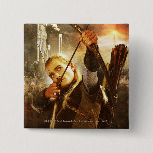 LEGOLAS GREENLEAF™ in actie Vierkante Button 5,1 Cm