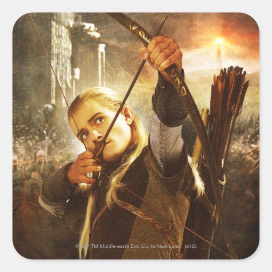 LEGOLAS GREENLEAF™ in actie Vierkante Sticker (Voorkant)