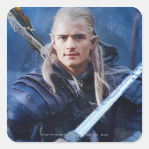 LEGOLAS GREENLEAF™ in blauw Vierkante Sticker