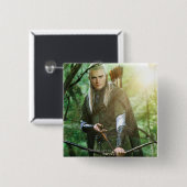 LEGOLAS GREENLEAF™ met strik Vierkante Button 5,1 Cm (Voorkant /achterkant)