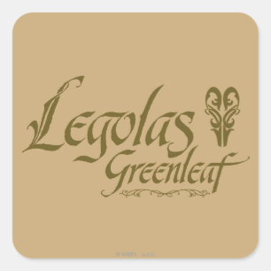 LEGOLAS GREENLEAF™-naam Vierkante Sticker