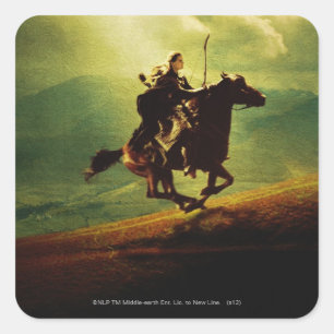 LEGOLAS GREENLEAF™ op paard Vierkante Sticker