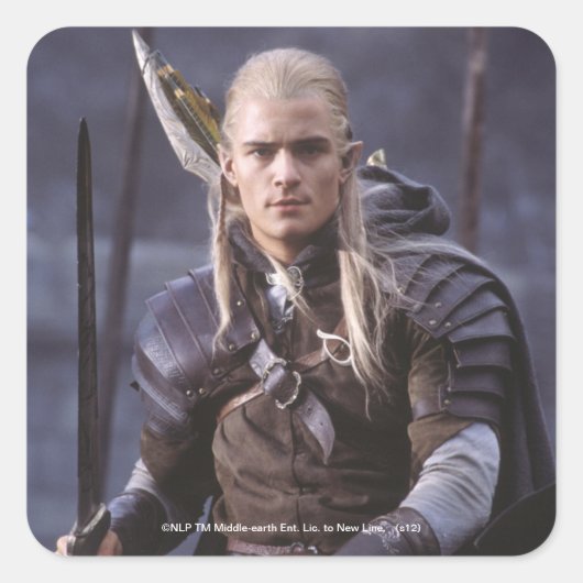 LEGOLAS GREENLEAF™ op paard Vierkante Sticker (Voorkant)