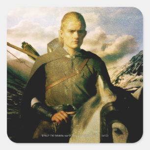 LEGOLAS GREENLEAF™ sluit het paard af Vierkante Sticker