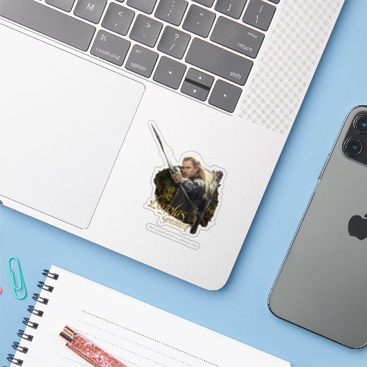 LEGOLAS GREENLEAF™ Tekenvak Grafisch Sticker (Laptop met iPhone)