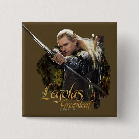 LEGOLAS GREENLEAF™ Tekenvak Grafisch Vierkante Button 5,1 Cm (Voorkant)