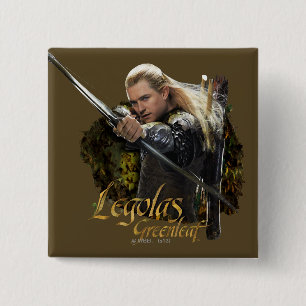 LEGOLAS GREENLEAF™ Tekenvak Grafisch Vierkante Button 5,1 Cm