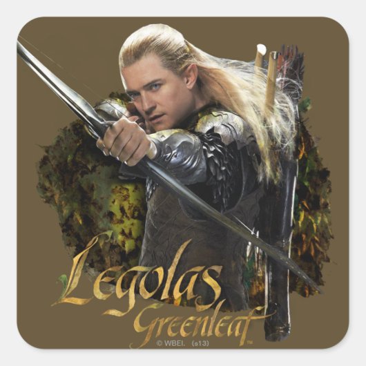 LEGOLAS GREENLEAF™ Tekenvak Grafisch Vierkante Sticker (Voorkant)