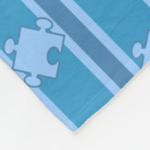 Legpuzzel gestreept fleece deken (Hoek)